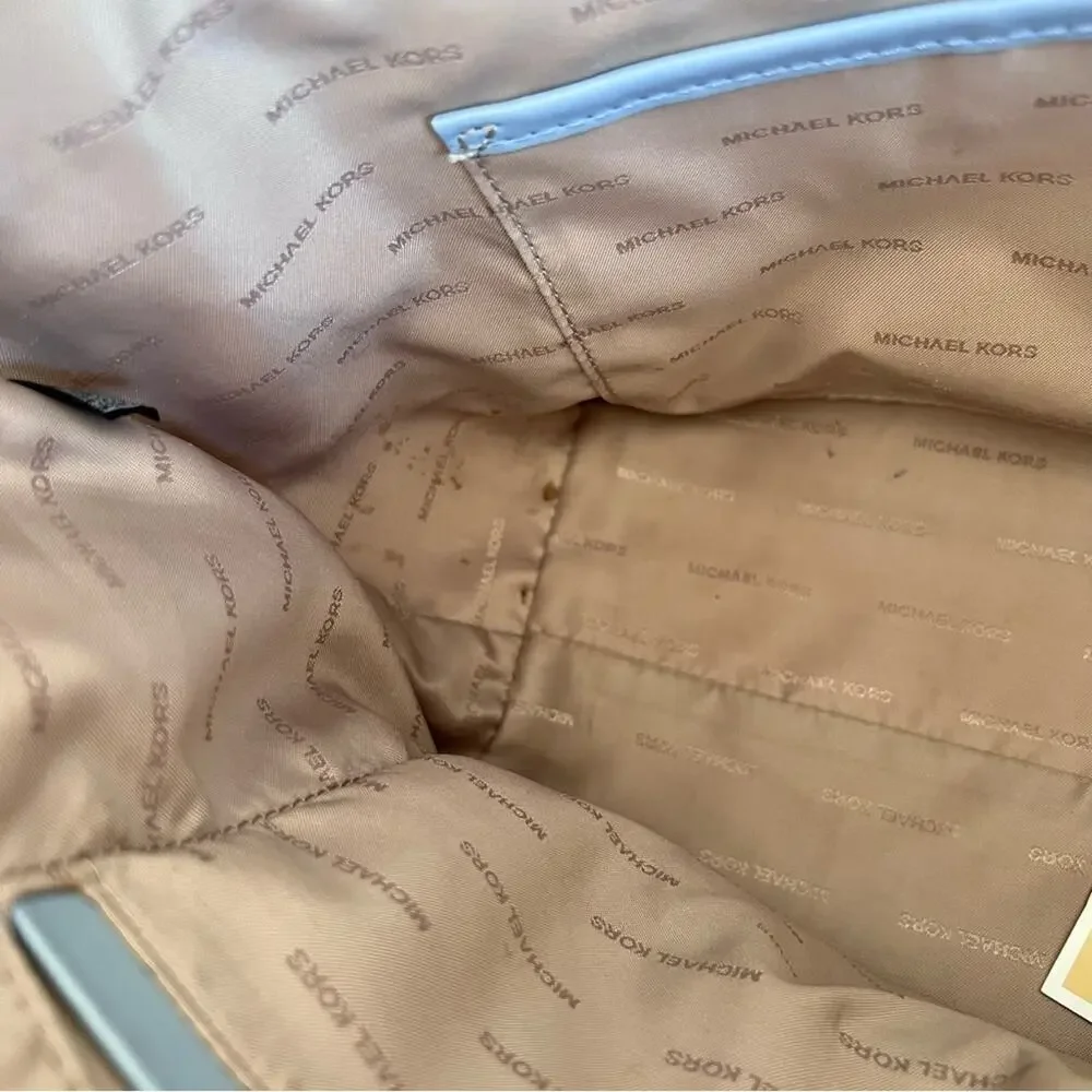 Michael Kors Whitney Pebbled Leather Tote Pale Blue‎